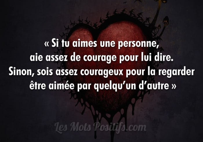 Avoir du courage en amour