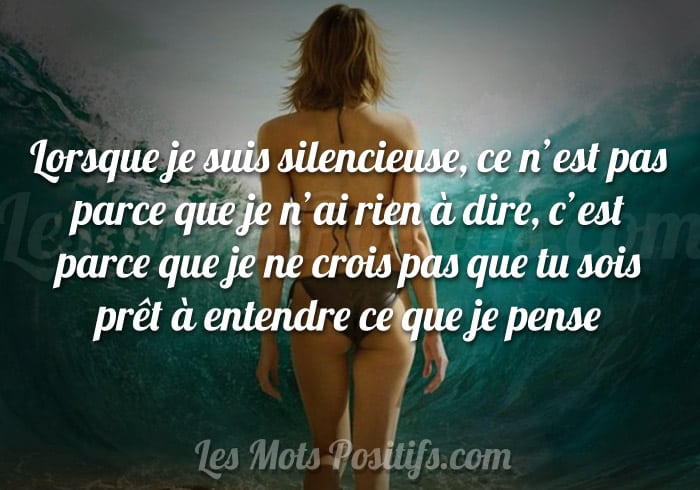 La raison de mon silence