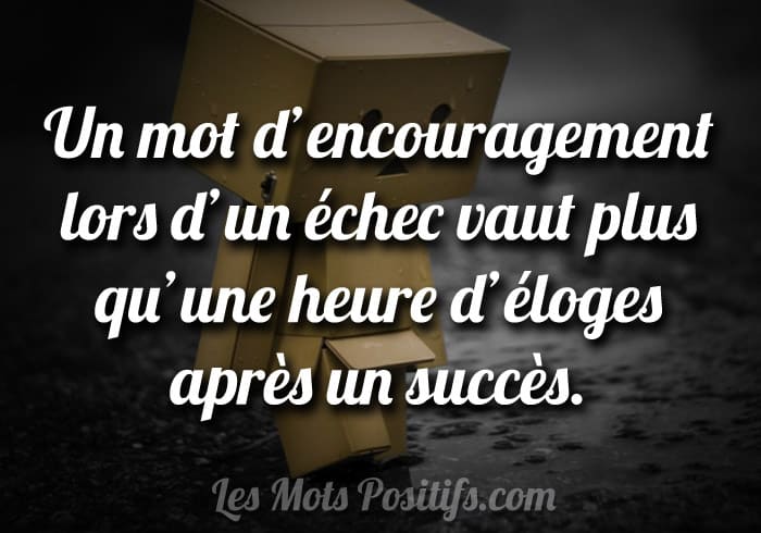 L’importance d’encourager