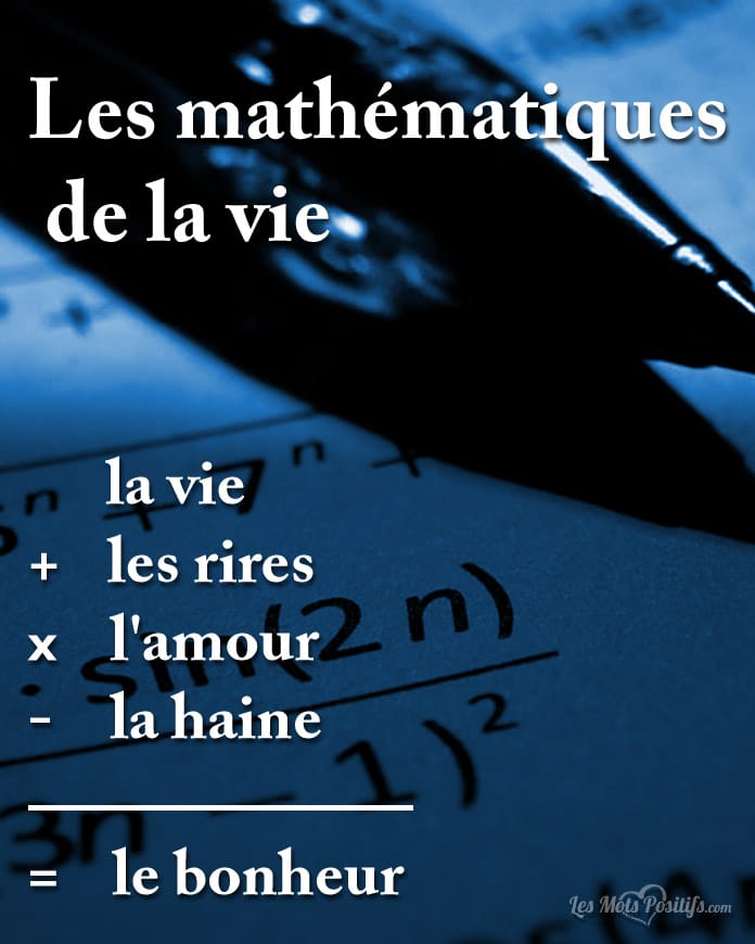 Les mathématiques de la vie