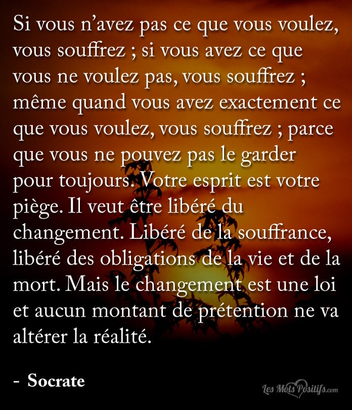 Le changement selon Socrate