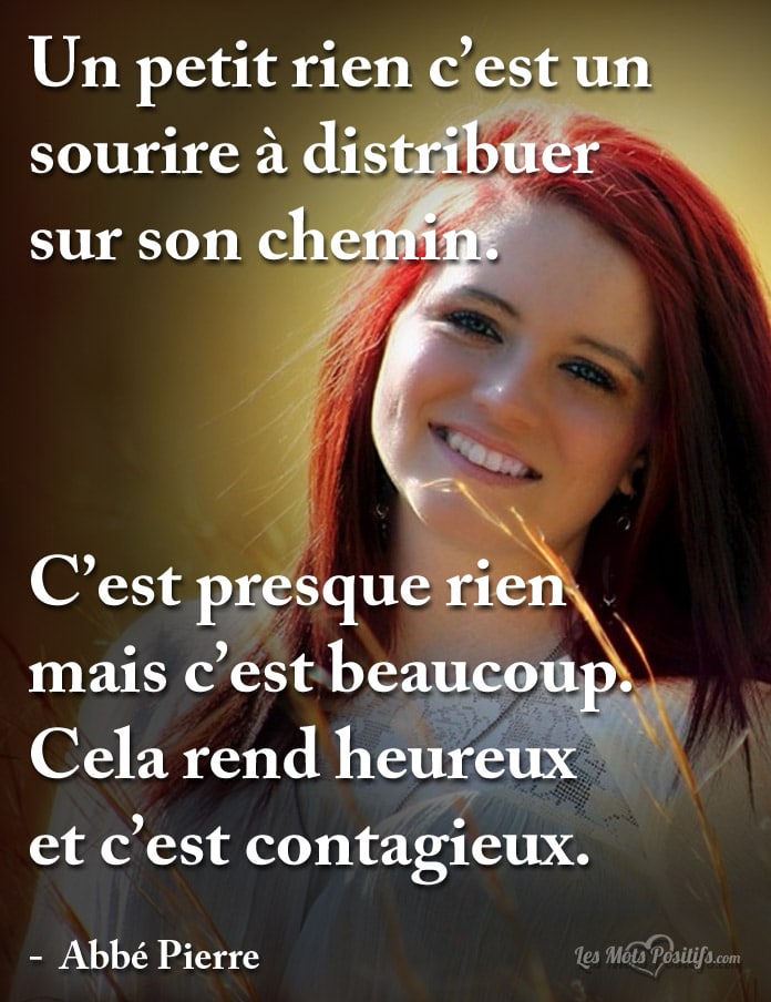 Citation sur Sourire à distribuer  sur son chemin