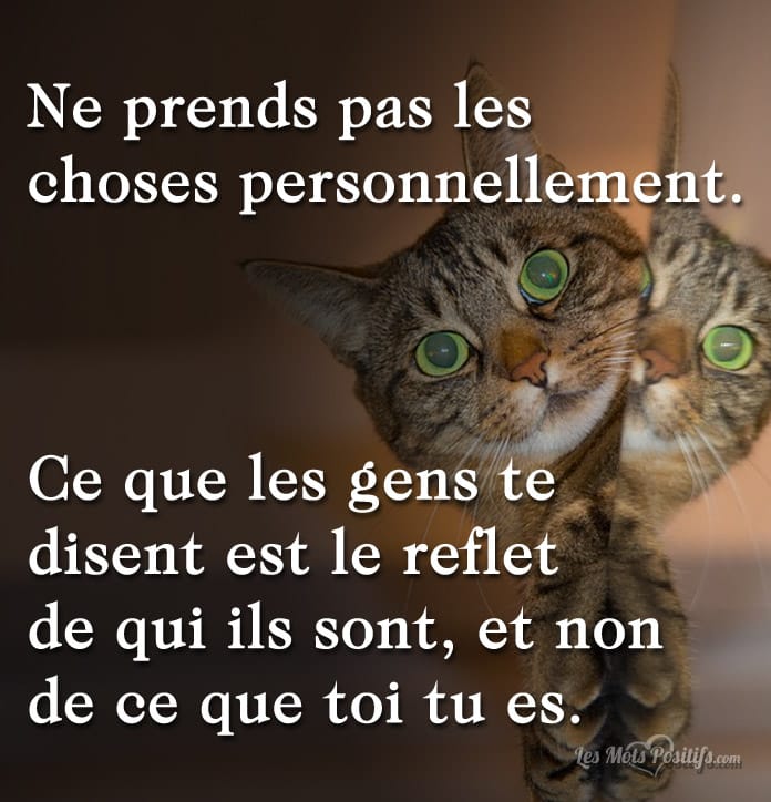 Citation sur Ne prends pas les  choses personnellement