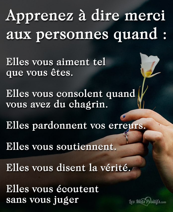 6 raisons de dire merci