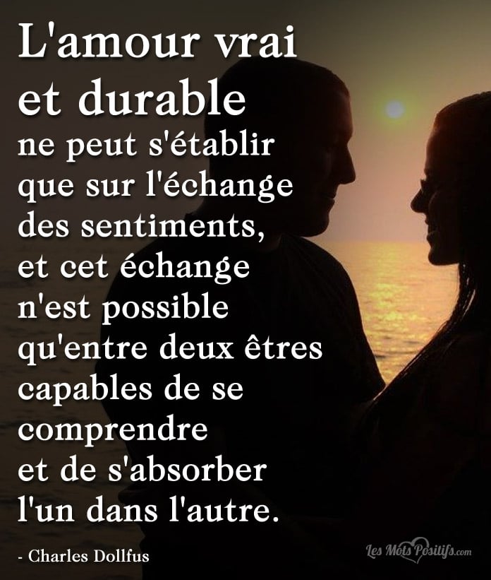 L’amour vrai  et durable