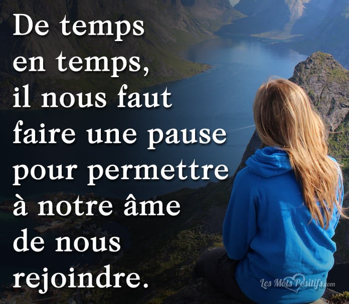 L’importance de faire une pause