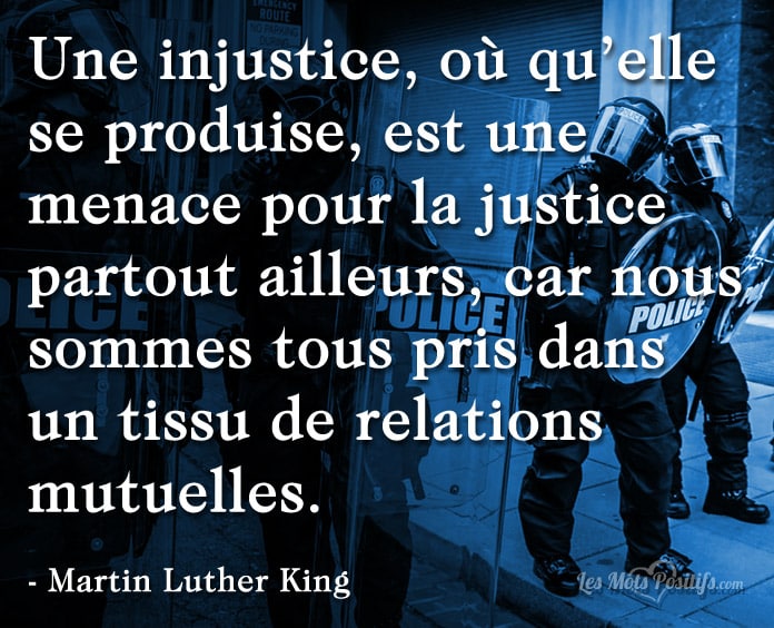 L’injustice selon Martin Luther King