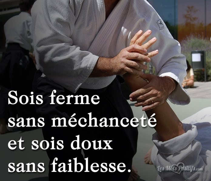 Sois ferme sans méchanceté et sois doux sans faiblesse.