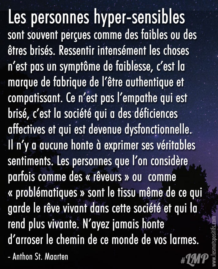 Les personnes hyper-sensibles