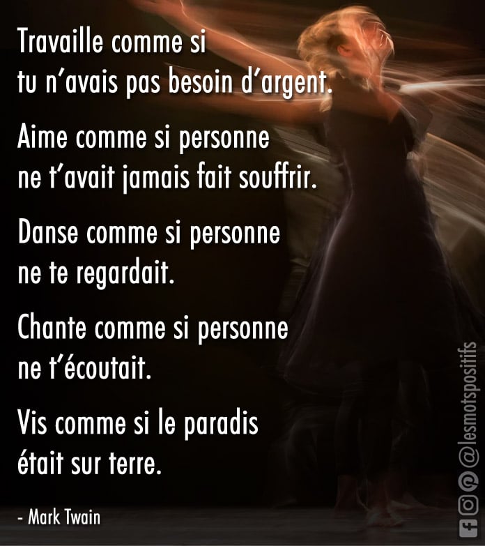 Citation sur Vis comme si le paradis était sur terre