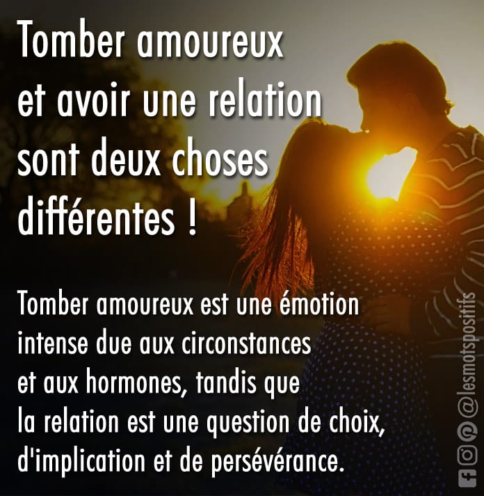 La différence entre tomber amoureux(se) et une relation durable