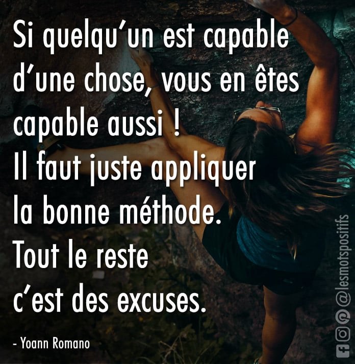 Si quelqu’un est capable d’une chose, vous en êtes capable aussi !